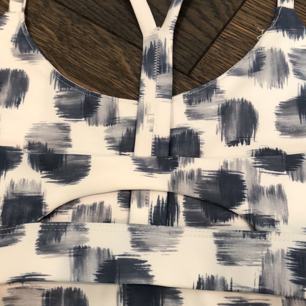 NWT Soulcycle Y Back Katie Yoga Sport Bra Abstract Polka Dot - Picture 8 of 13